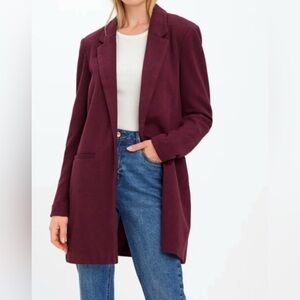 Joie,s Chic Women's Maroon Blazer